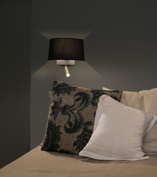 FARO BARCELONA VOLTA BLACK WALL LAMP WITH LED READER E2 is a product on offer at the best price