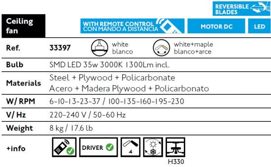 FARO BARCELONA Deckenventilator mit Led Beleuchtung ist ein Produkt im Angebot zum besten Preis