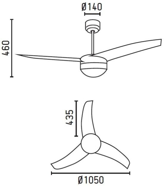 FARO BARCELONA Ceiling fan grey with light Easy is a product on offer at the best price