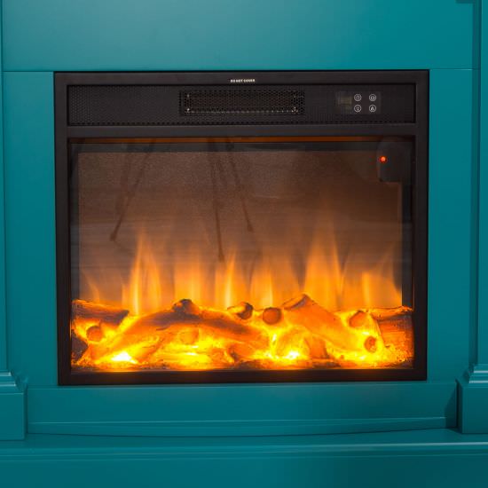 FUEGO  Turquoise Wall Mounted Electric Fireplac is a product on offer at the best price