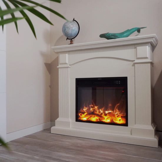 FUEGO  Electric White Fireplace Complete is a product on offer at the best price