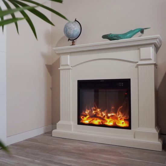 FUEGO  Elektrischer Weier Kamin Komplett ist ein Produkt im Angebot zum besten Preis