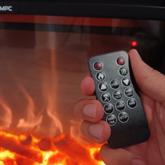 FUEGO  Turquoise Wood Electric Fireplace is a product on offer at the best price
