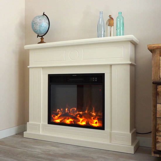 FUEGO  Electric White Fireplace Roberta is a product on offer at the best price