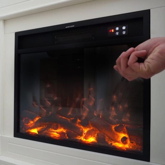 FUEGO  Electric White Fireplace Roberta is a product on offer at the best price