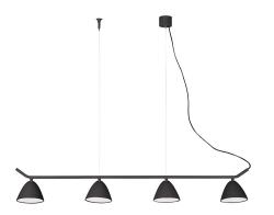 FLASH LED BLACK PENDANT LAMP 4L