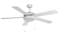 Ceiling fan with light white