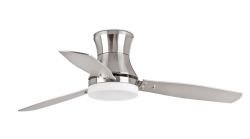 FARO BARCELONA Ceiling fan Tonsay Nickel with Light is a product on offer at the best price