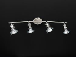 Chromeplated wall lamp with 4 spotlights