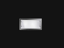 Applique rectangulaire blanche en verre