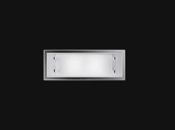 Applique rectangulaire en verre Blanc