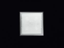 Square ceiling lamp in satinfinish glass