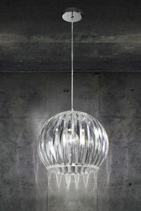 Lustre acrylique transparent 30 cm