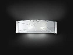 Applique murale en mtal et verre 2 lumi