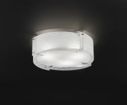 Lámpara de techo de cristal cromado bril