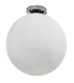Plafonnier sphère 30 cm en verre blanc