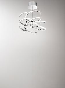LED Chandelier 70W Metal Polished Chrome