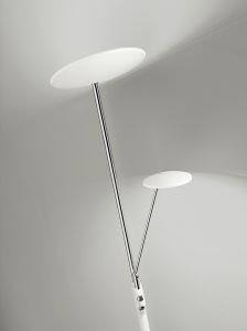 Lámpara de pie de metal Blanco 2 luces L