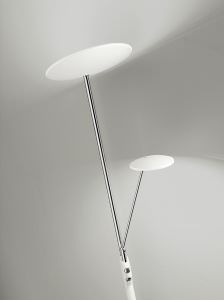 Lmpara de pie de metal Blanco 2 luces L