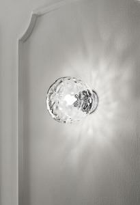 Applique en verre chrom et transparent