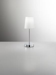 Table lamp Glossy chrome and white