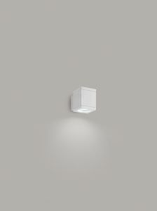 Quadratische Wandlampe 1 Licht Weiß