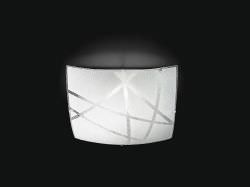 Plafón de cristal cuadrado 40 cm LED 24W