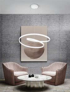 White spiral suspension LED 70W