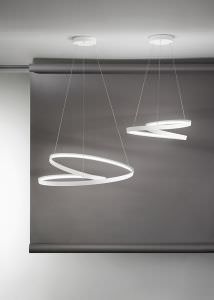 White spiral LED chandelier 55W