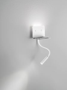 Weie Wandleuchte mit 2 LEDLeuchten und