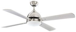 Fan with chrome ceiling light