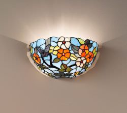 Tiffany Wall Light with Flowers