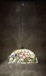 Tiffany ceiling lamp with chain