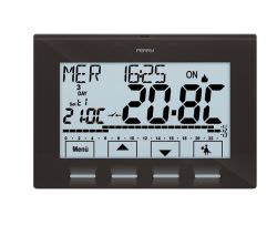 Perry black wall clock thermostat