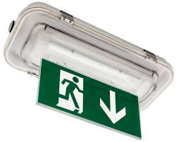 Waterproof container for emergency lamp