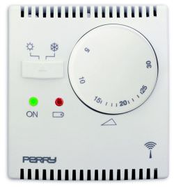 White wireless wall thermostat