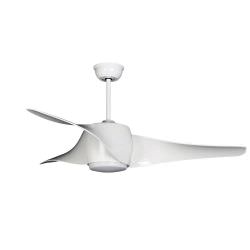 Glossy white ceiling fan