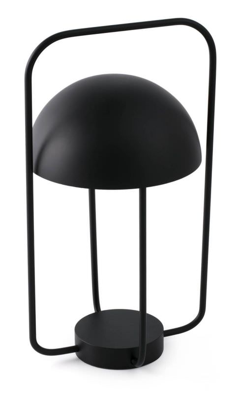 Lampada led portatile in metallo nera
