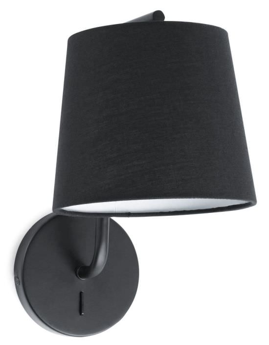BERNI BLACK WALL LAMP 1 X E27 20W