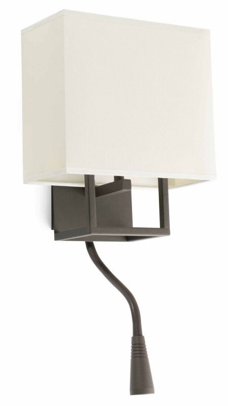 VESPER BROWN WALL LAMP WITH READER LED 1