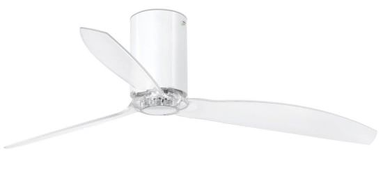 Ventilateur plafonnier Blanc Transparent