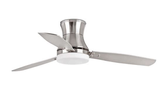 Ceiling fan Tonsay Nickel with Light