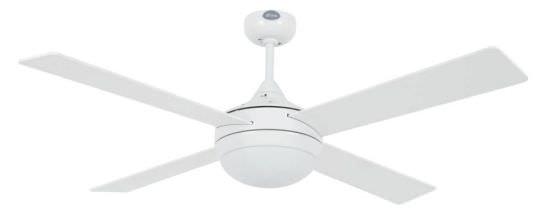 Ceiling fan with light Icaria Mpc White