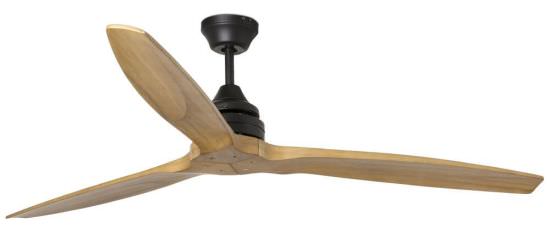 Fan with wooden blades without light
