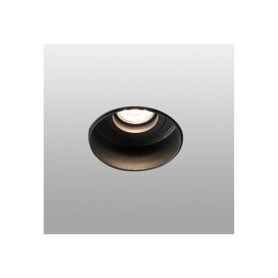 Adjustable round black recessed lamp