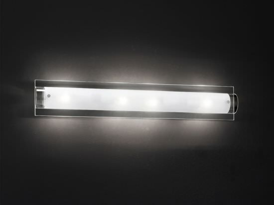 Chrome rectangular wall light 4 lights