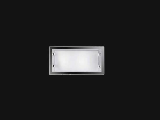 Applique rectangulaire blanche en verre