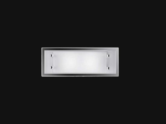 Applique rectangulaire en verre Blanc