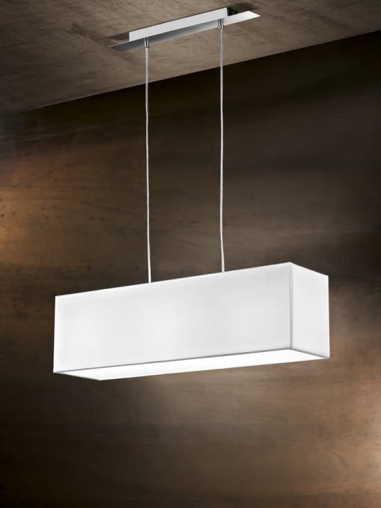 Lampada a sospensione cromo Paralume PVC Lampada a sospensione cromo Paralume PVC