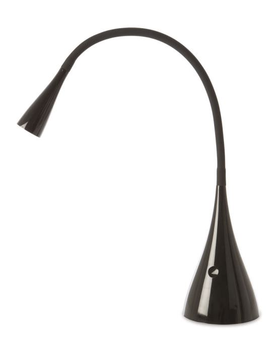 Lámpara de mesa LED negra ajustable